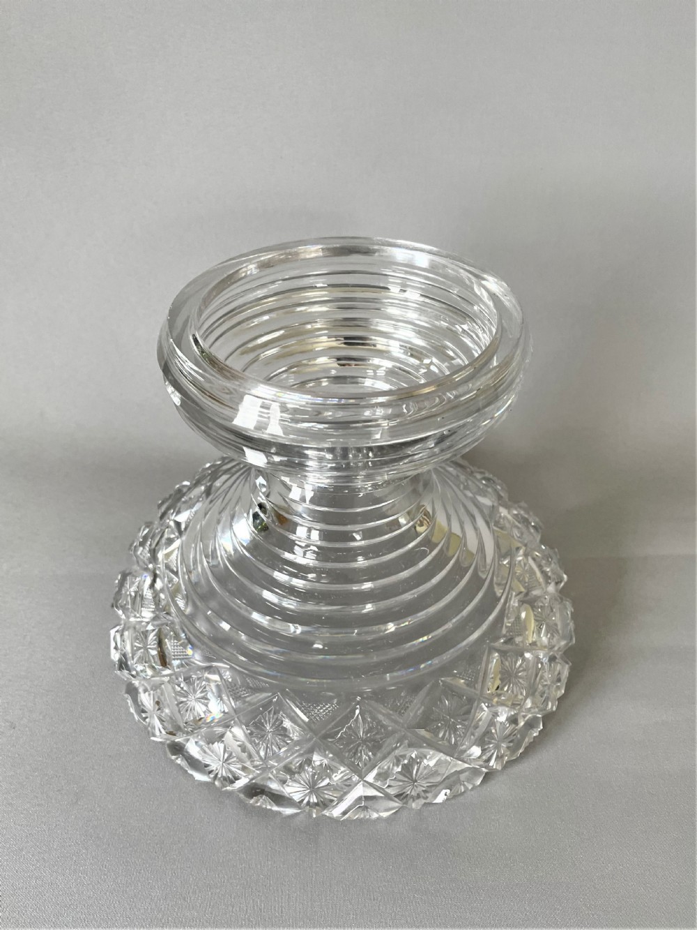 A gorgeous Georgian cut glass pineapple stand View II