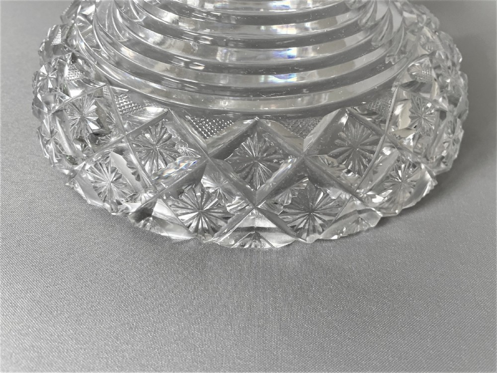 A gorgeous Georgian cut glass pineapple stand View IV