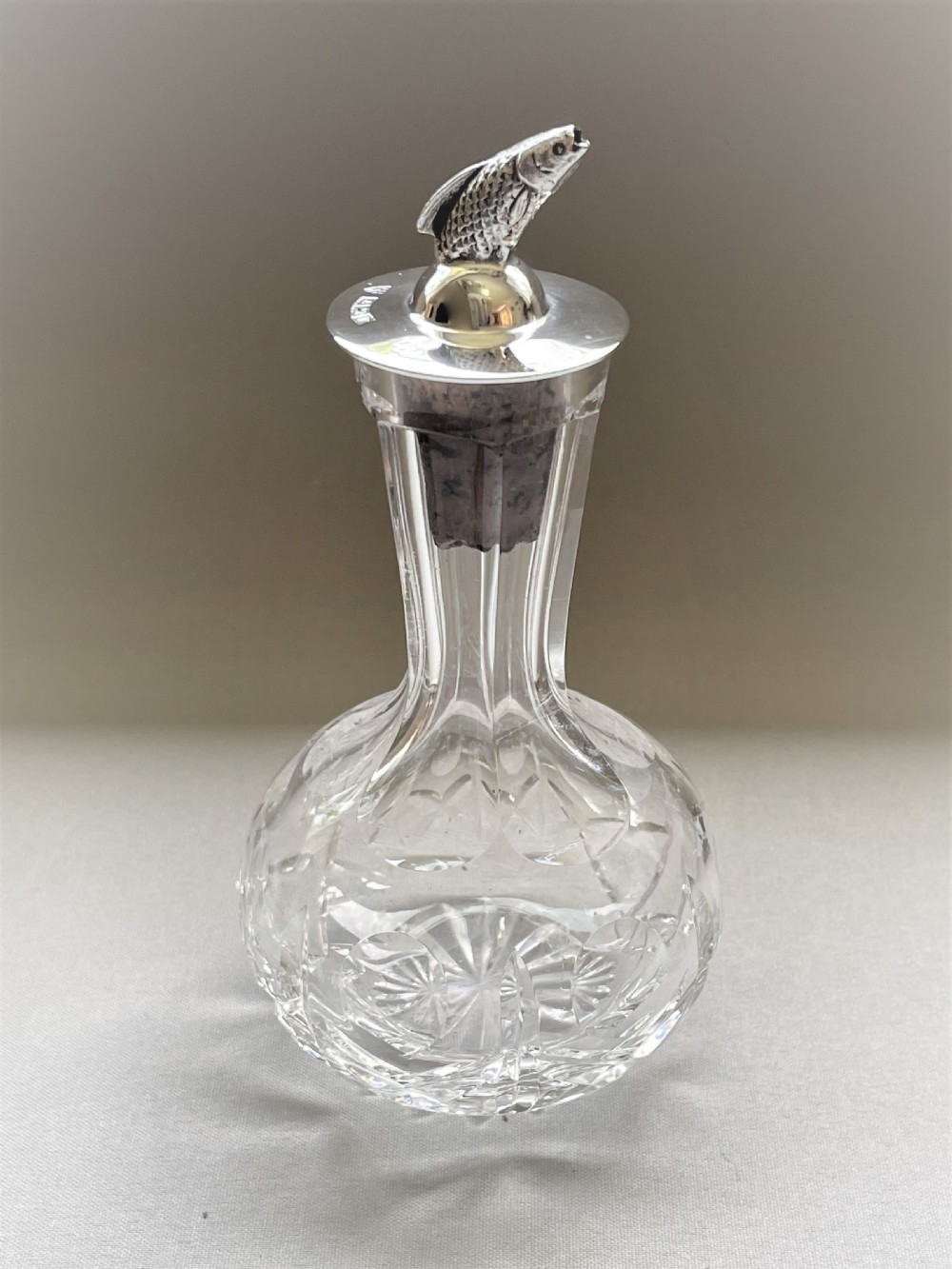 An Unusual Silver Mounted Vinegar/oil Bottle