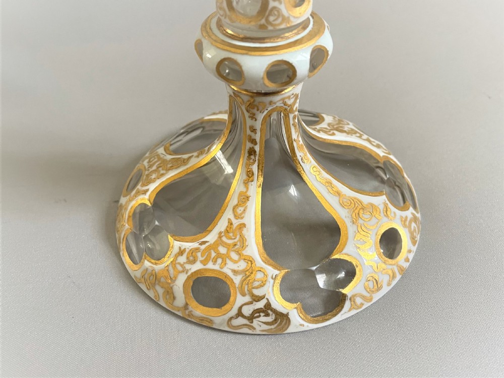 A superb Bohemian cut & gilded lustre vase View II