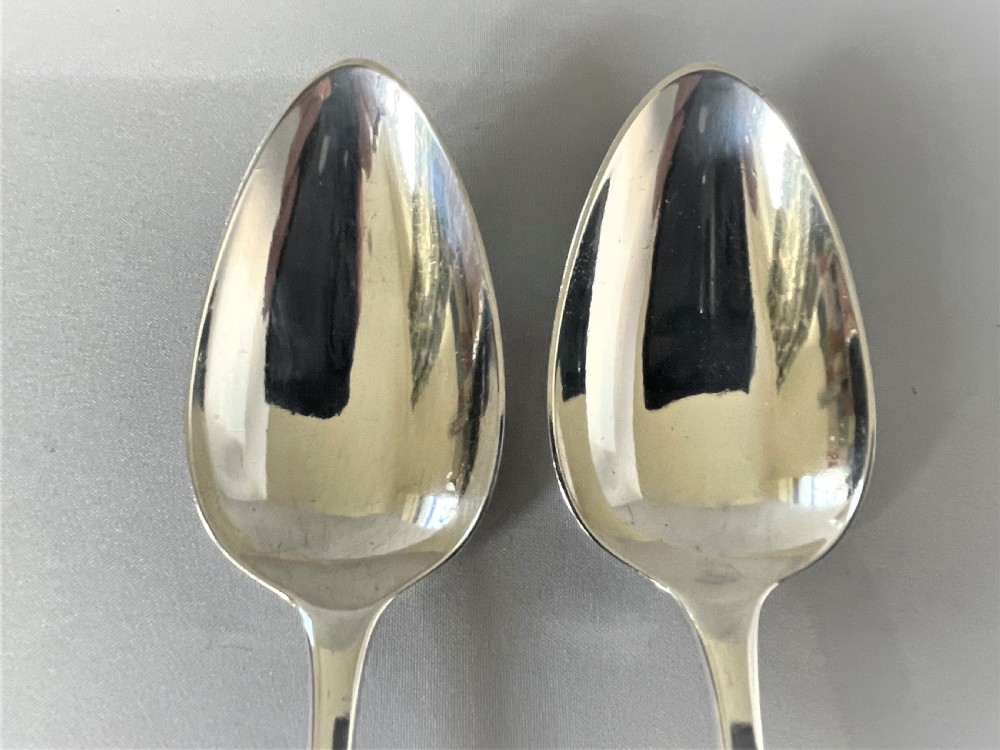 A good pair of Georgian silver serving/table spoons View IV