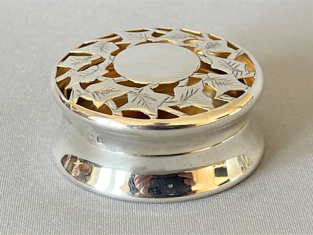 An Edwardian Chester silver pot pourri box View V