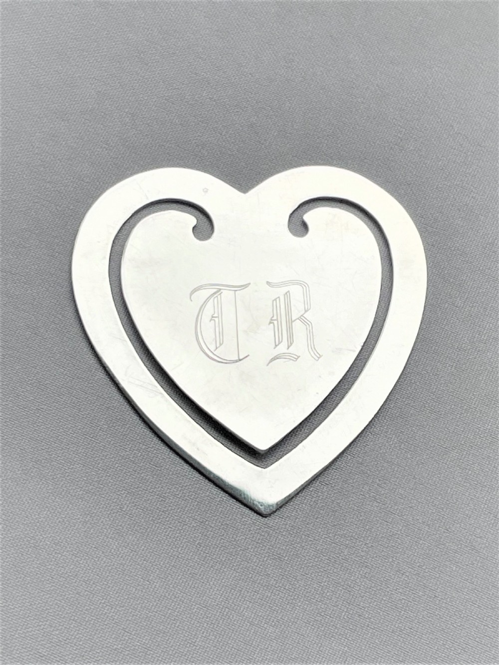 A Gorgeous Tiffany & Co. Silver Heart Shaped Bookmark View III
