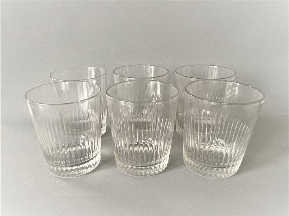 A gorgeous set of 6 cut glass Whisky tumblers