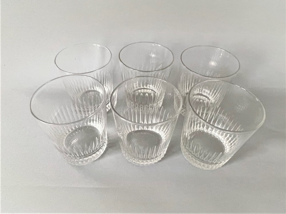 A gorgeous set of 6 cut glass Whisky tumblers View II