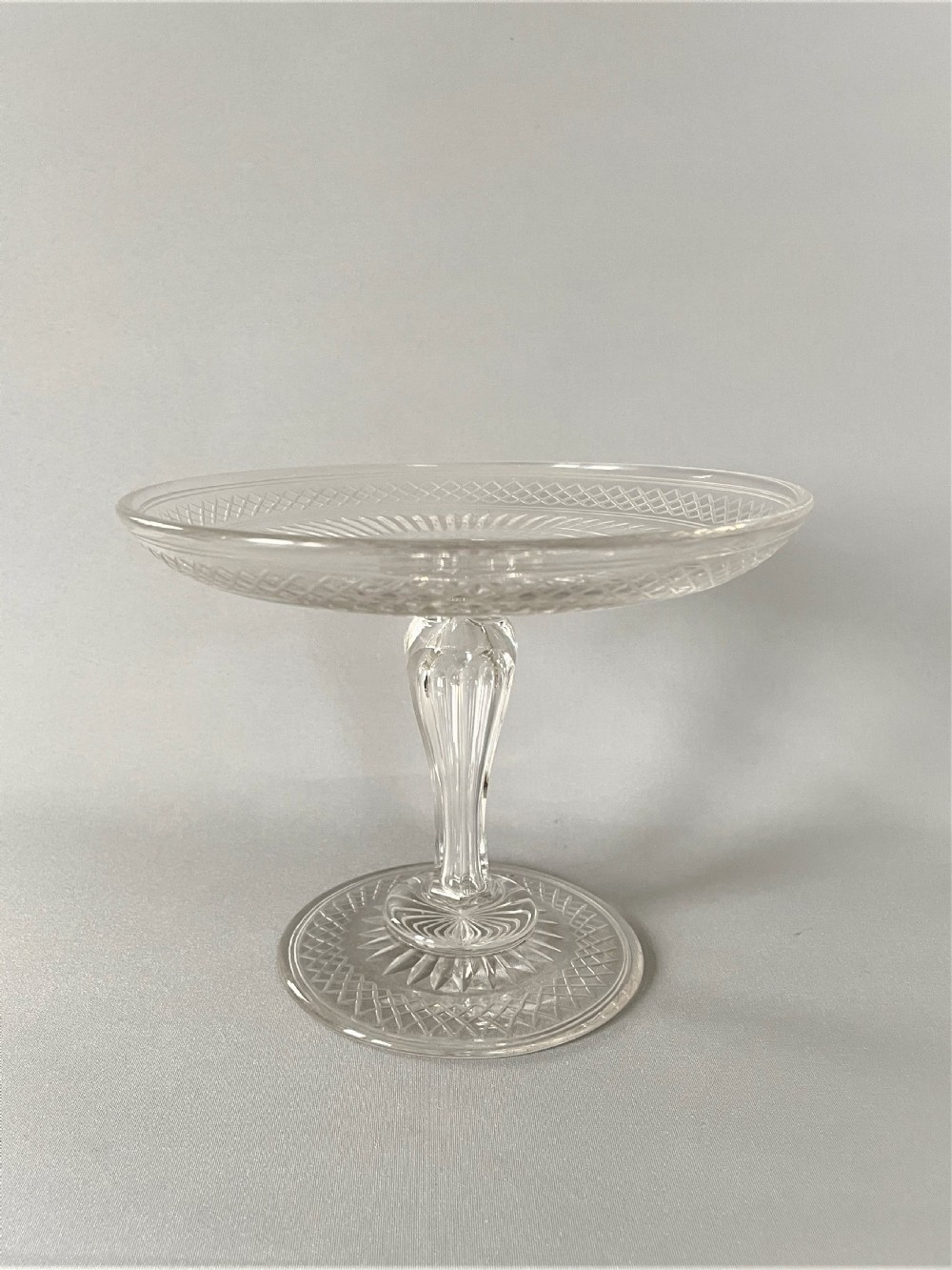 A delightful Victorian cut & etched tazza View II