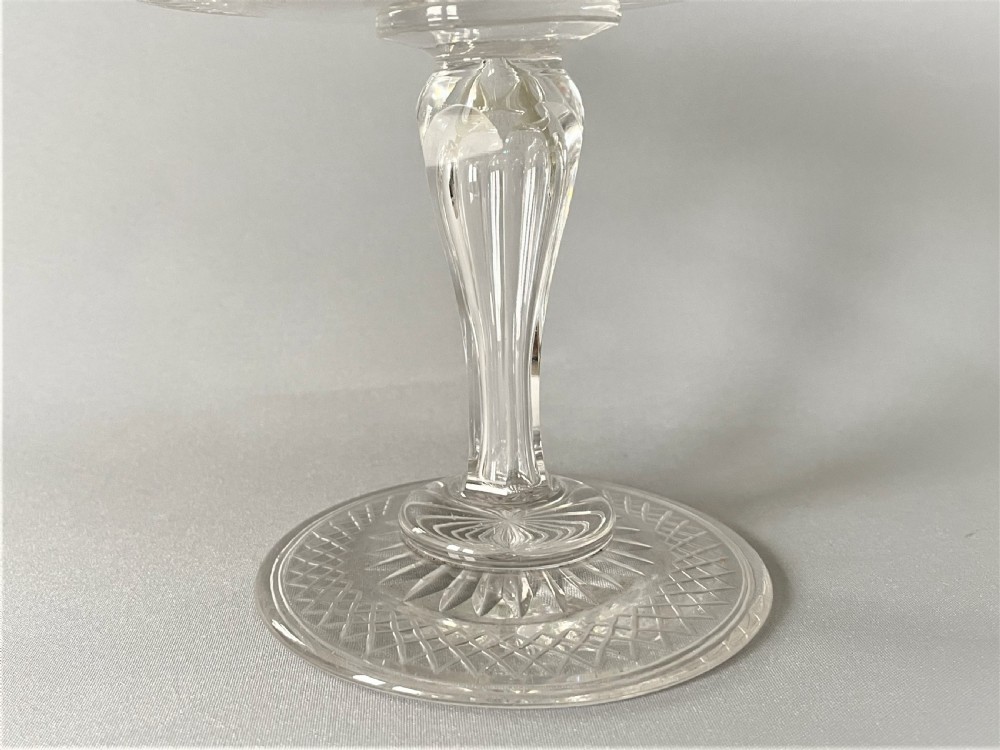 A delightful Victorian cut & etched tazza View IV