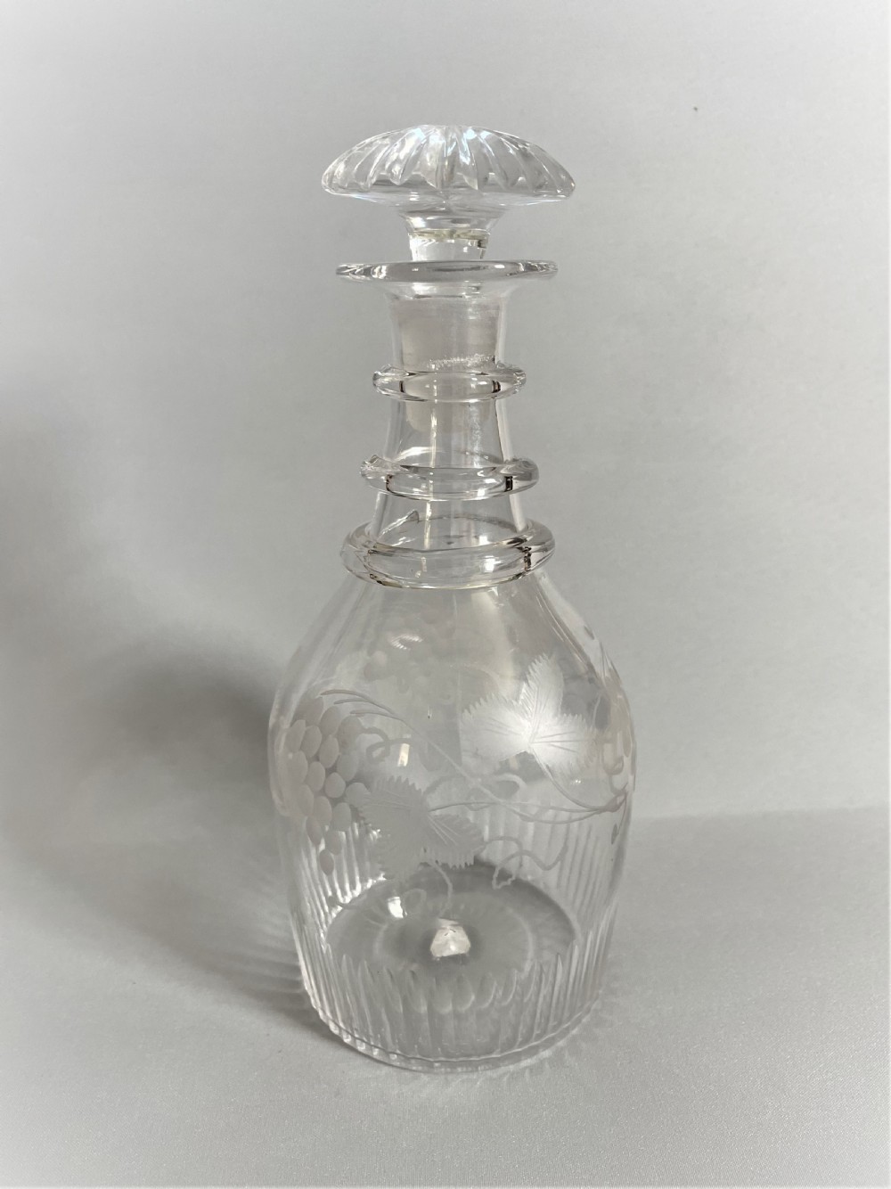 A delightful Georgian etched spirit decanter View II