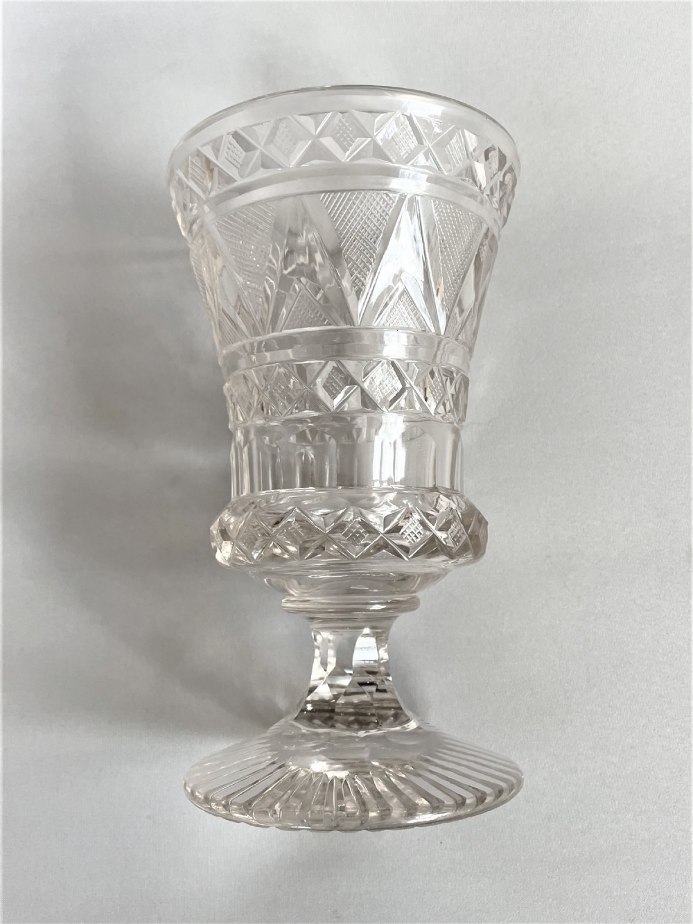 An exquisite small cut glass celery vase View IV