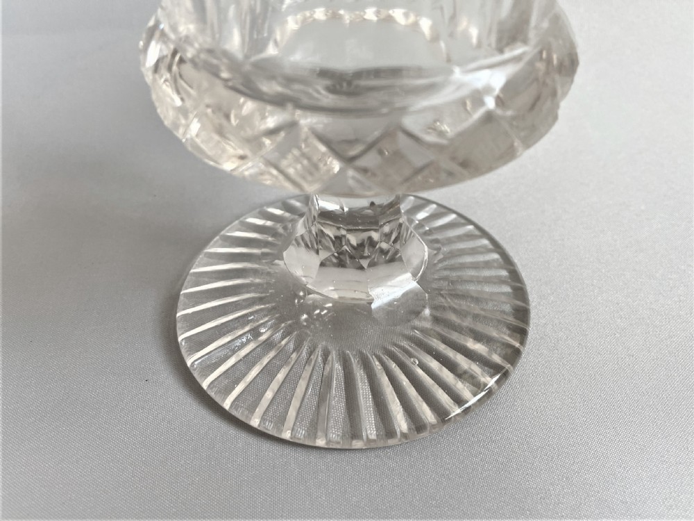 An exquisite small cut glass celery vase View VI