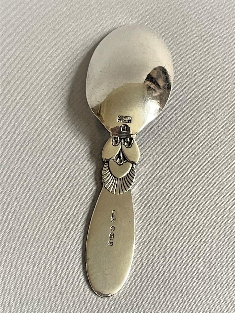 A vintage Georg Jensen silver caddy spoon View III