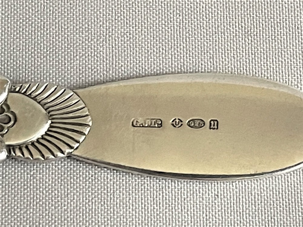 A vintage Georg Jensen silver caddy spoon View IV