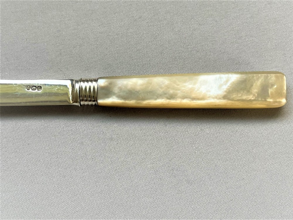A Georgian silver & mother-of-pearl letter opener View II