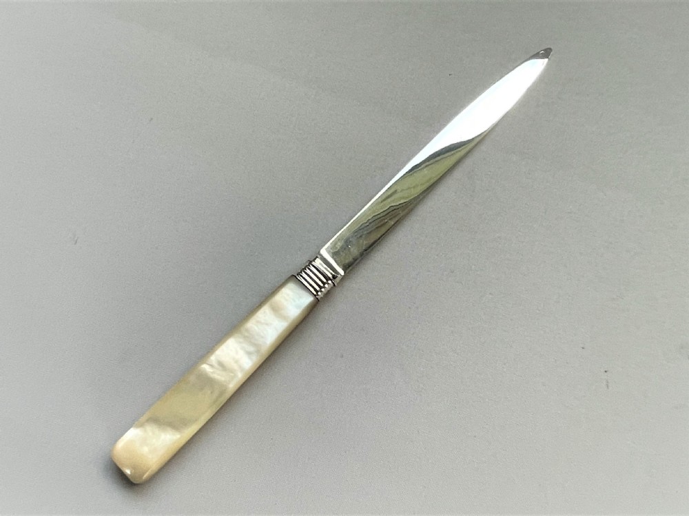A Georgian silver & mother-of-pearl letter opener View IV
