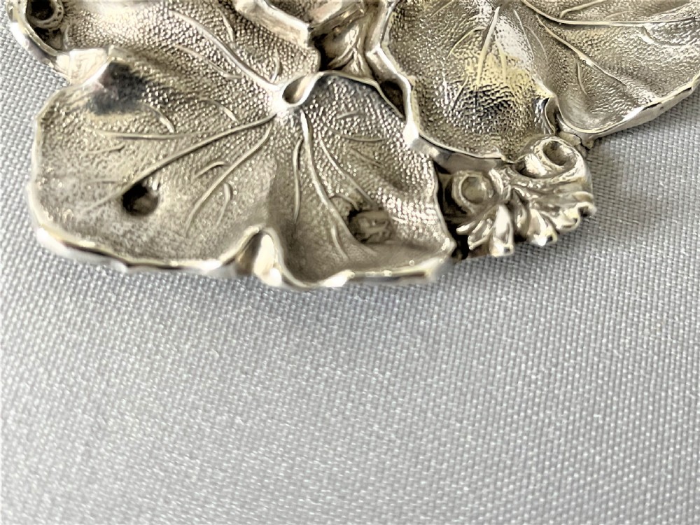 A superb small Victorian silver naturalistic chamber stick View IV
