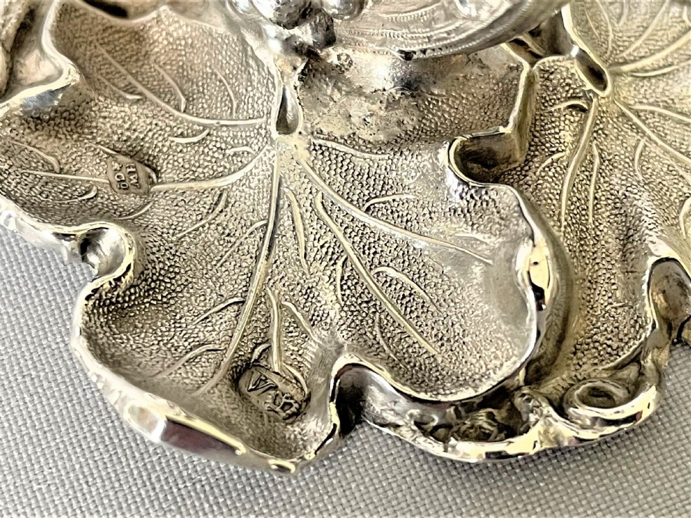 A superb small Victorian silver naturalistic chamber stick View VI