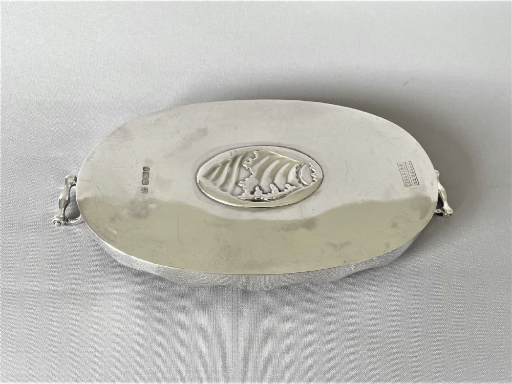 An unusual Edwardian novelty silver card tray View IV