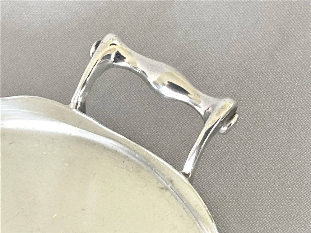 An unusual Edwardian novelty silver card tray View VI