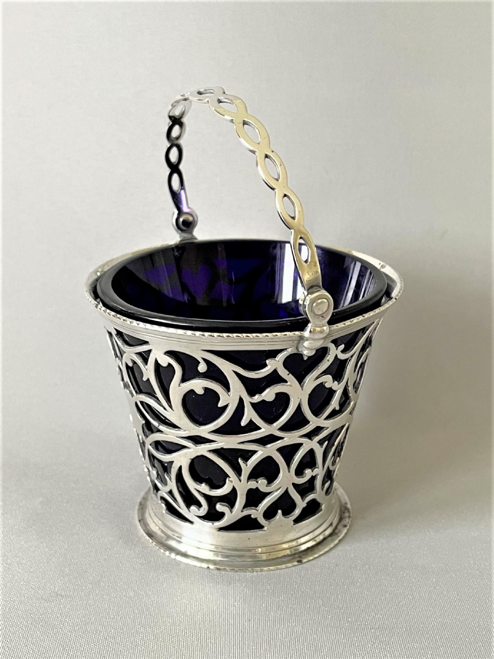 Early George III pierced silver cream pail