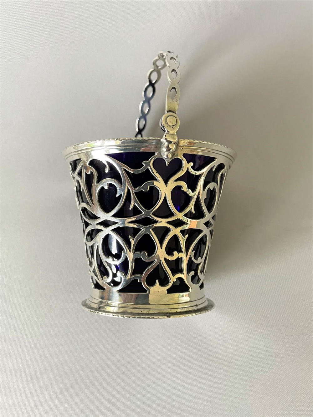 Early George III pierced silver cream pail View IV