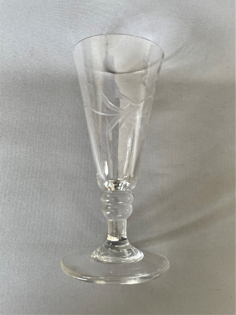 A rare 19th Century Gin glass View V