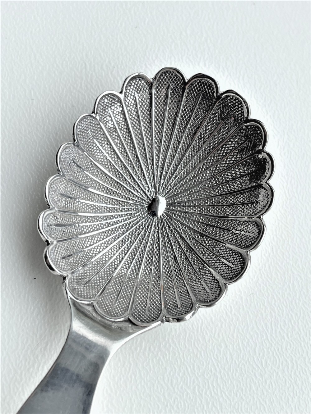 A most unusual Georgian silver caddy spoon View II
