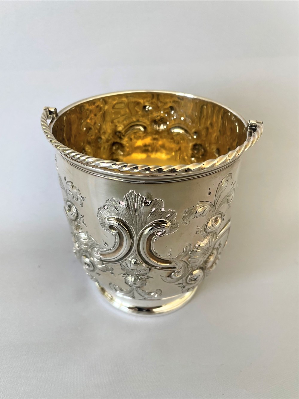 A fabulous Georgian small silver ice bucket View III