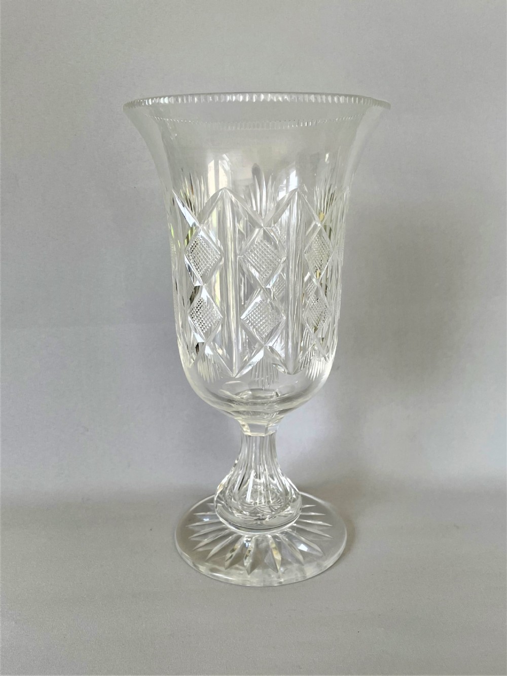 A superb Victorian cut glass celery vase