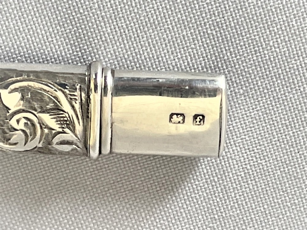 An unusual two part Edwardian silver fruit knife View VI