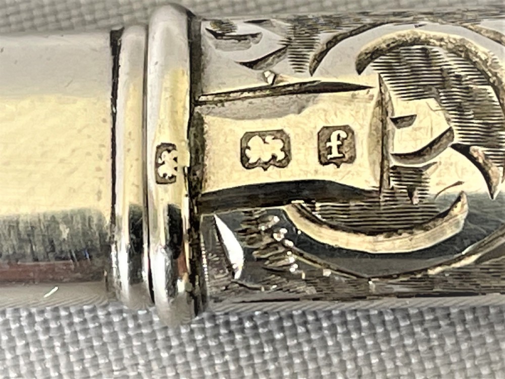 An unusual two part Edwardian silver fruit knife View VII