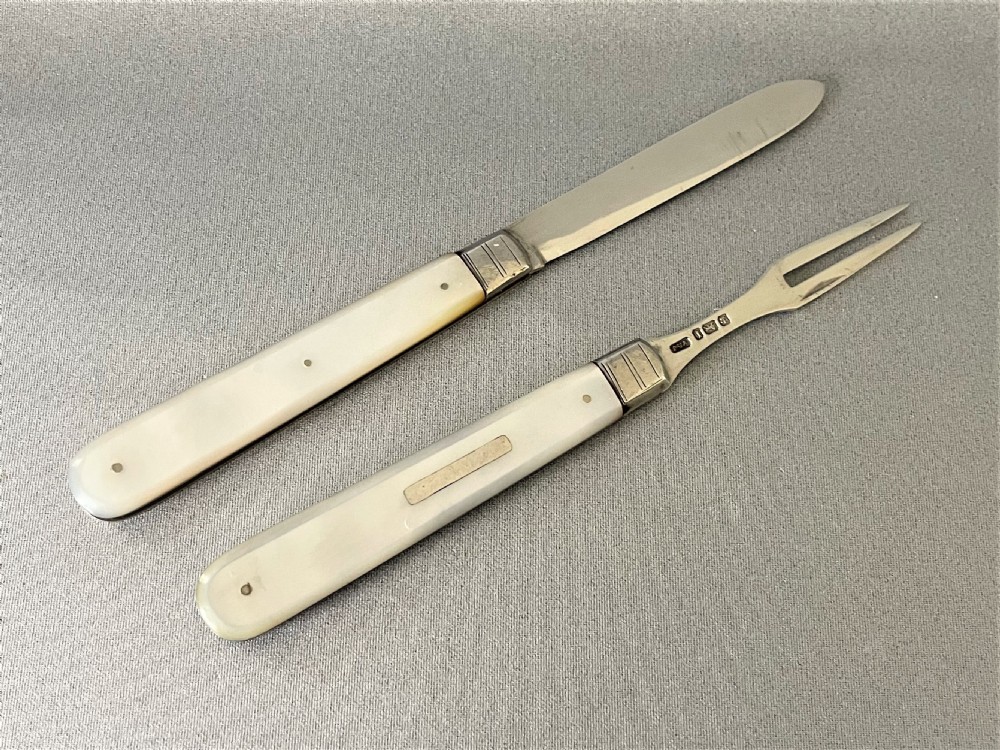 A rare Edwardian silver campaign duo