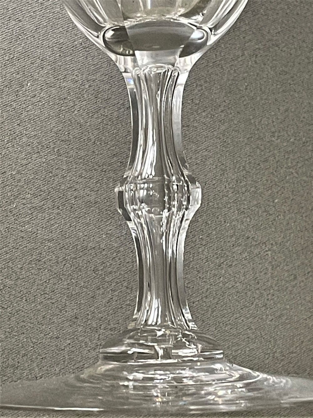 A lovely pair of Victorian Lily etched wine glasses View VI