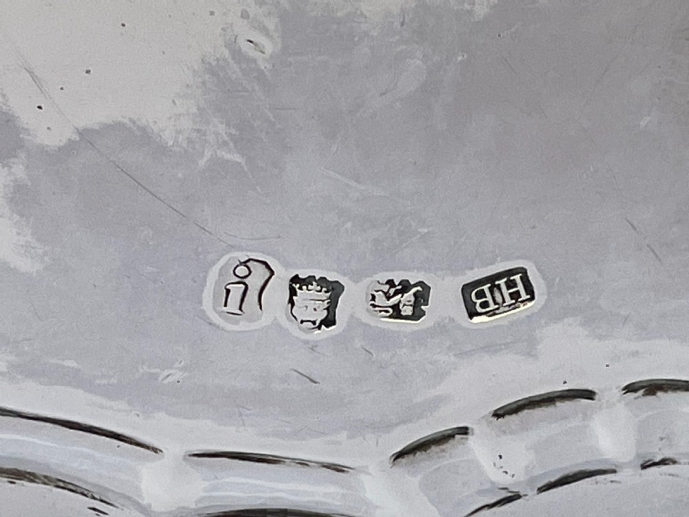A superb early George II large silver card tray View VII