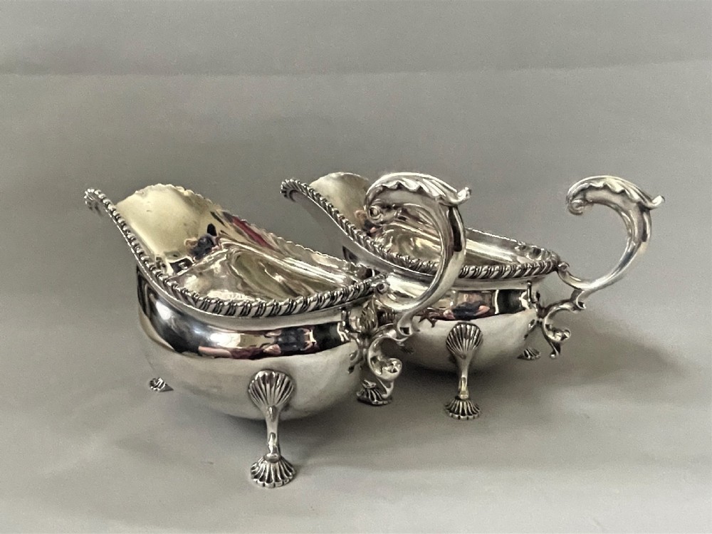 A Substantial Pair Of Silver Gravy Boats View III