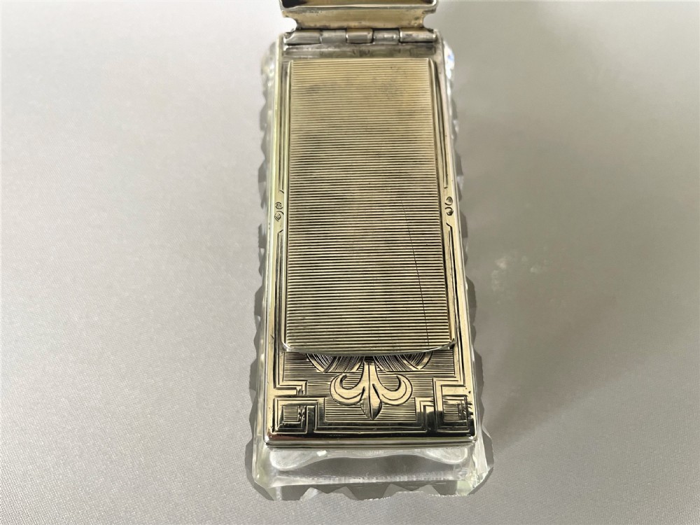 A rare mid Victorian silver mounted table vesta View V