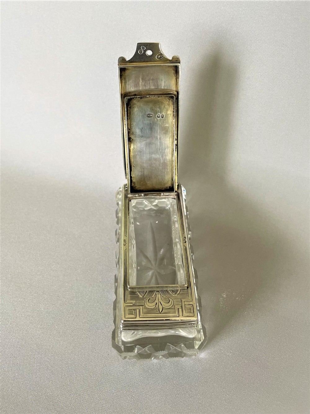 A rare mid Victorian silver mounted table vesta View VI