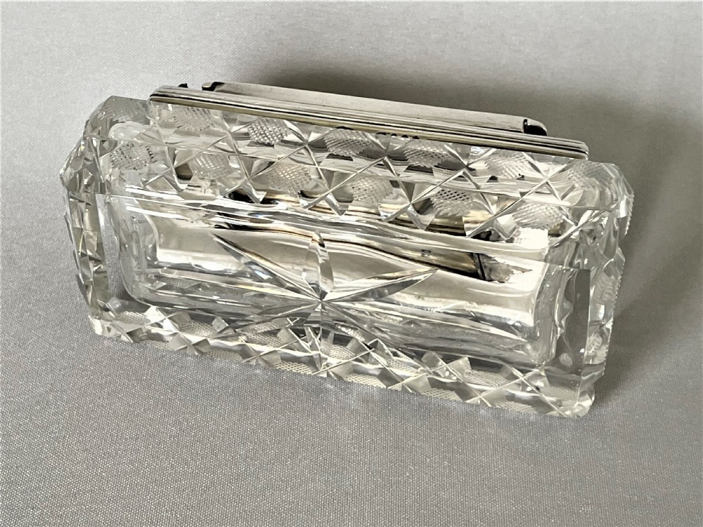 A rare mid Victorian silver mounted table vesta View XI