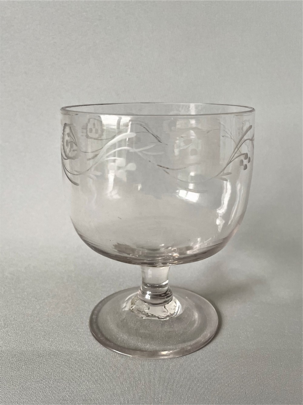 A Georgian naive etched small rummer