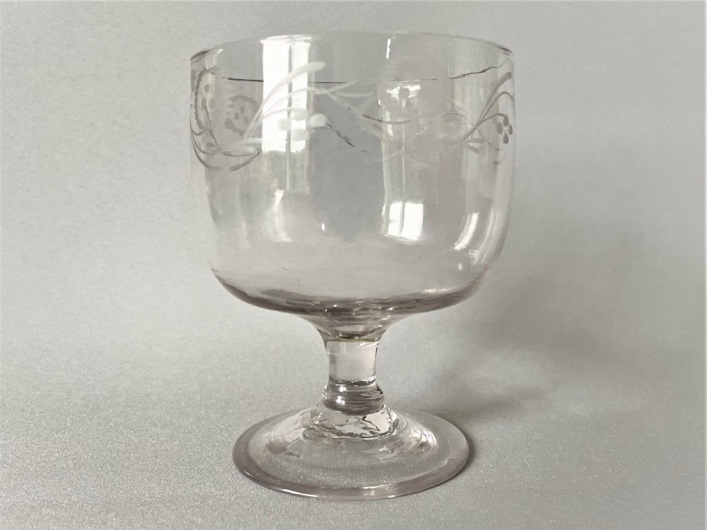 A Georgian naive etched small rummer View II