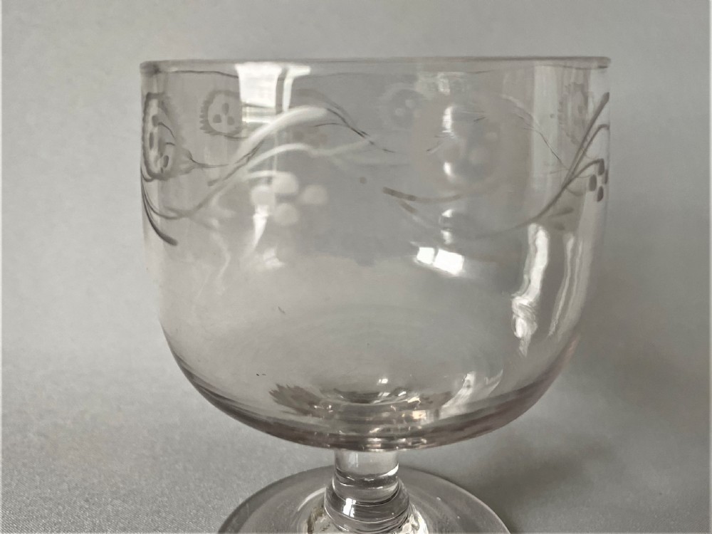 A Georgian naive etched small rummer View III
