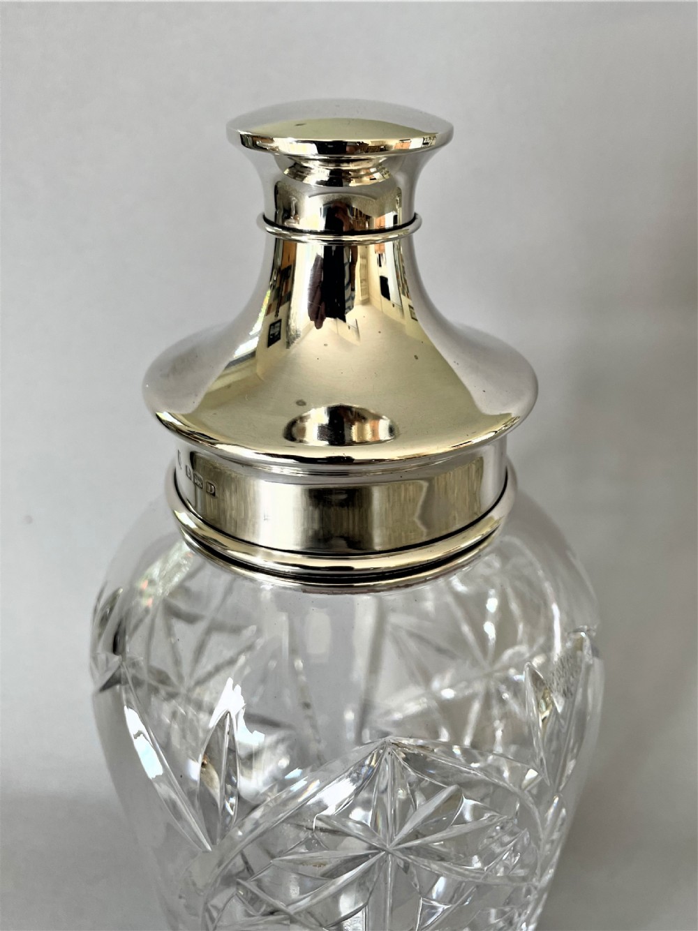 A superb hallmarked silver & cut glass cocktail shaker View III