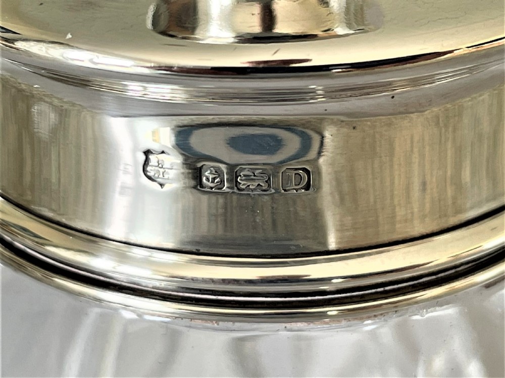 A superb hallmarked silver & cut glass cocktail shaker View VI