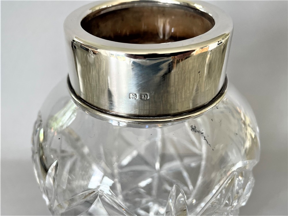 A superb hallmarked silver & cut glass cocktail shaker View XI