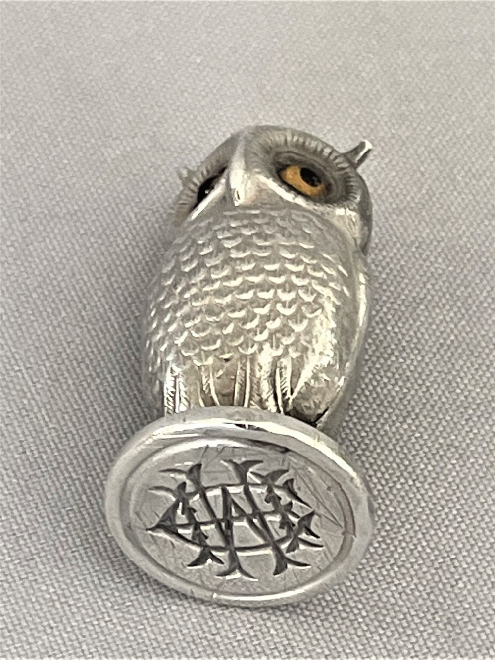 A Chester silver Sampson Morden owl seal View VIII