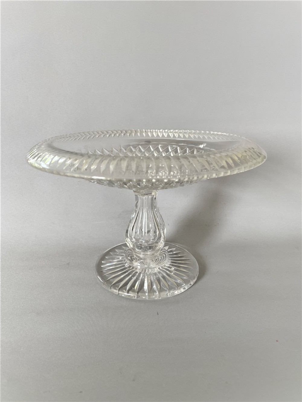 A stunning Victorian cut glass comport