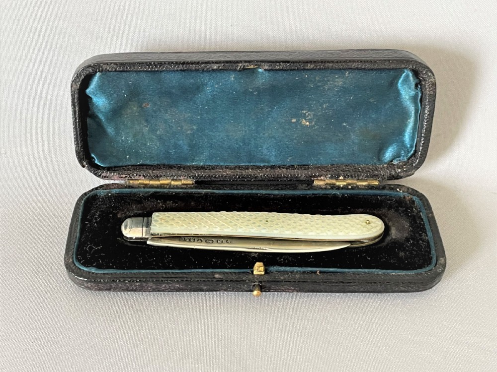 A mid Victorian cased silver fruit knife View VIII