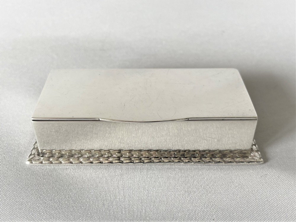 A Harrods, Chester silver triple stamp box View II