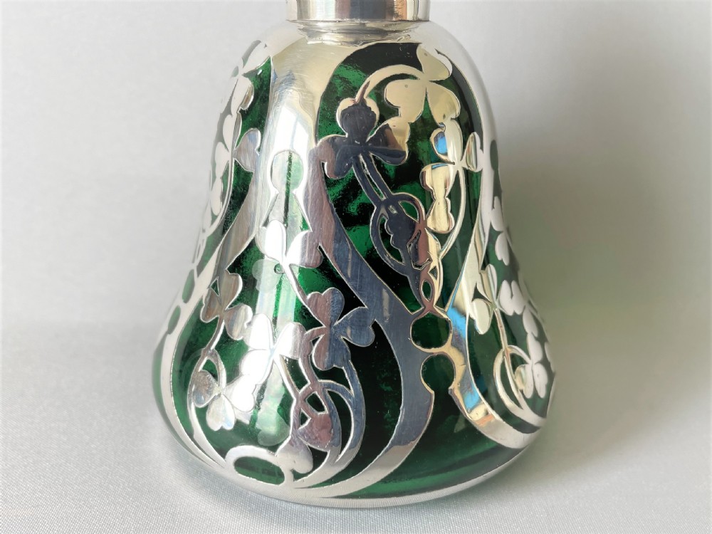 A stunning Art Nouveau silver mounted cologne bottle View IV