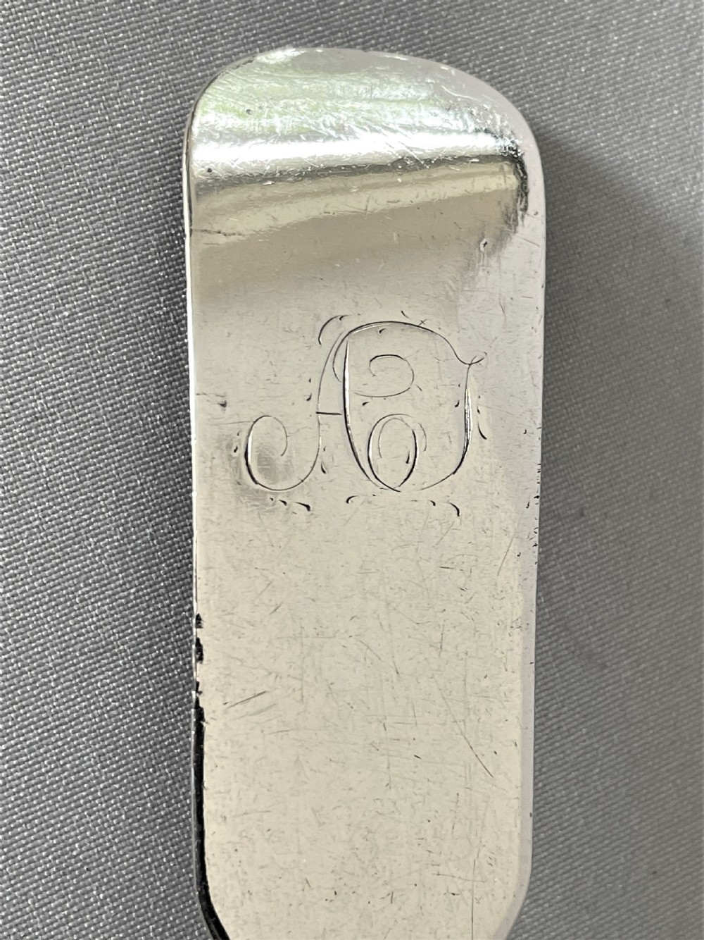 A large 18th Century Cork silver tablespoon View II