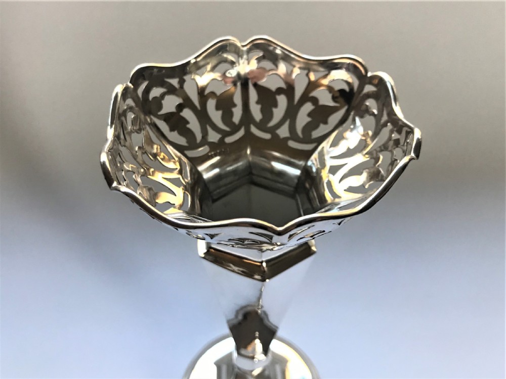 A Beautiful Pierced Silver Stem Vase View IV